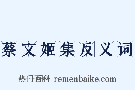 蔡文姬集反义词是什么意思的图片